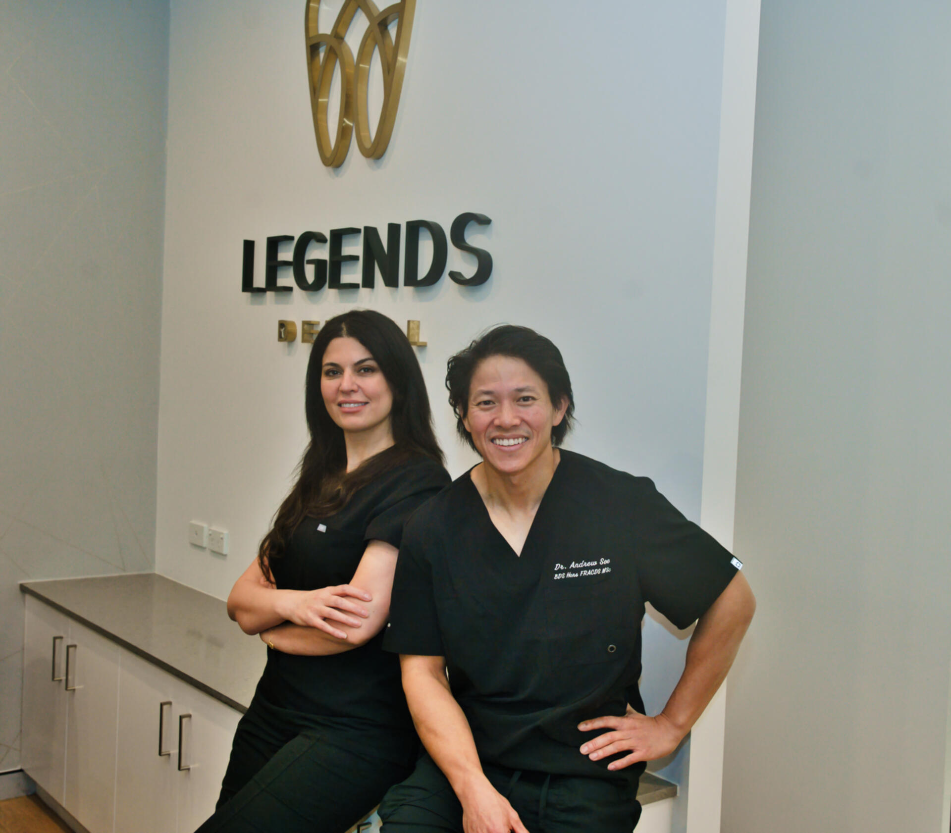 Dr Rouba Slaiman and Dr Andrew See, Clinical Leads at Legends Dental